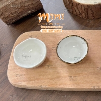 Đĩa nến hoa mai nhỏ đựng nến bày mâm cúng, mâm lễ đẹp